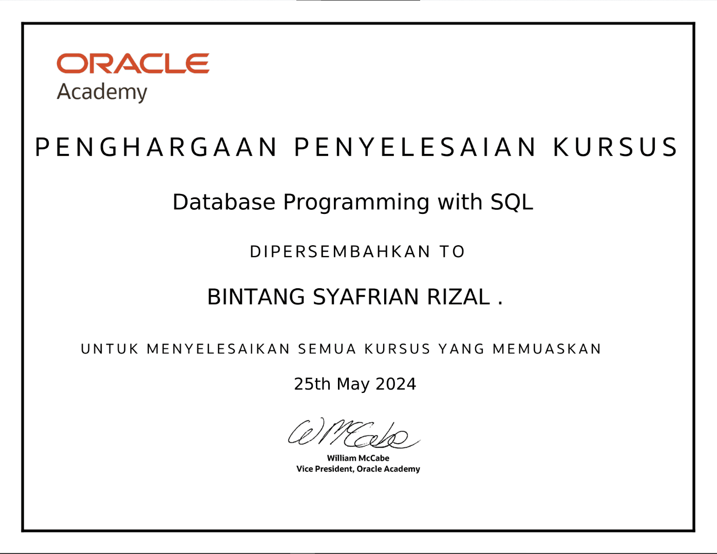 Database Programming with SQL