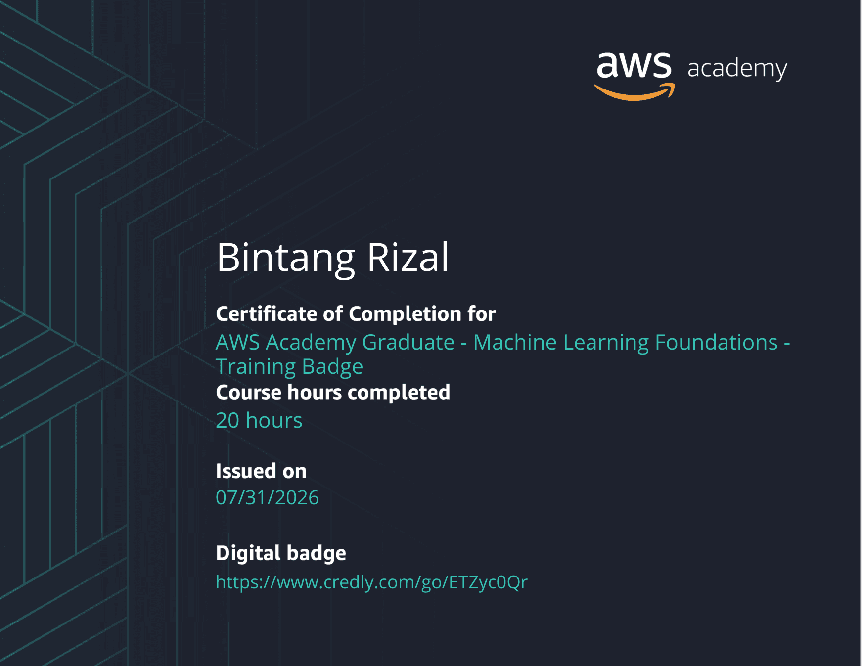 AWS Academy Graduate — Machine Learning Foundations