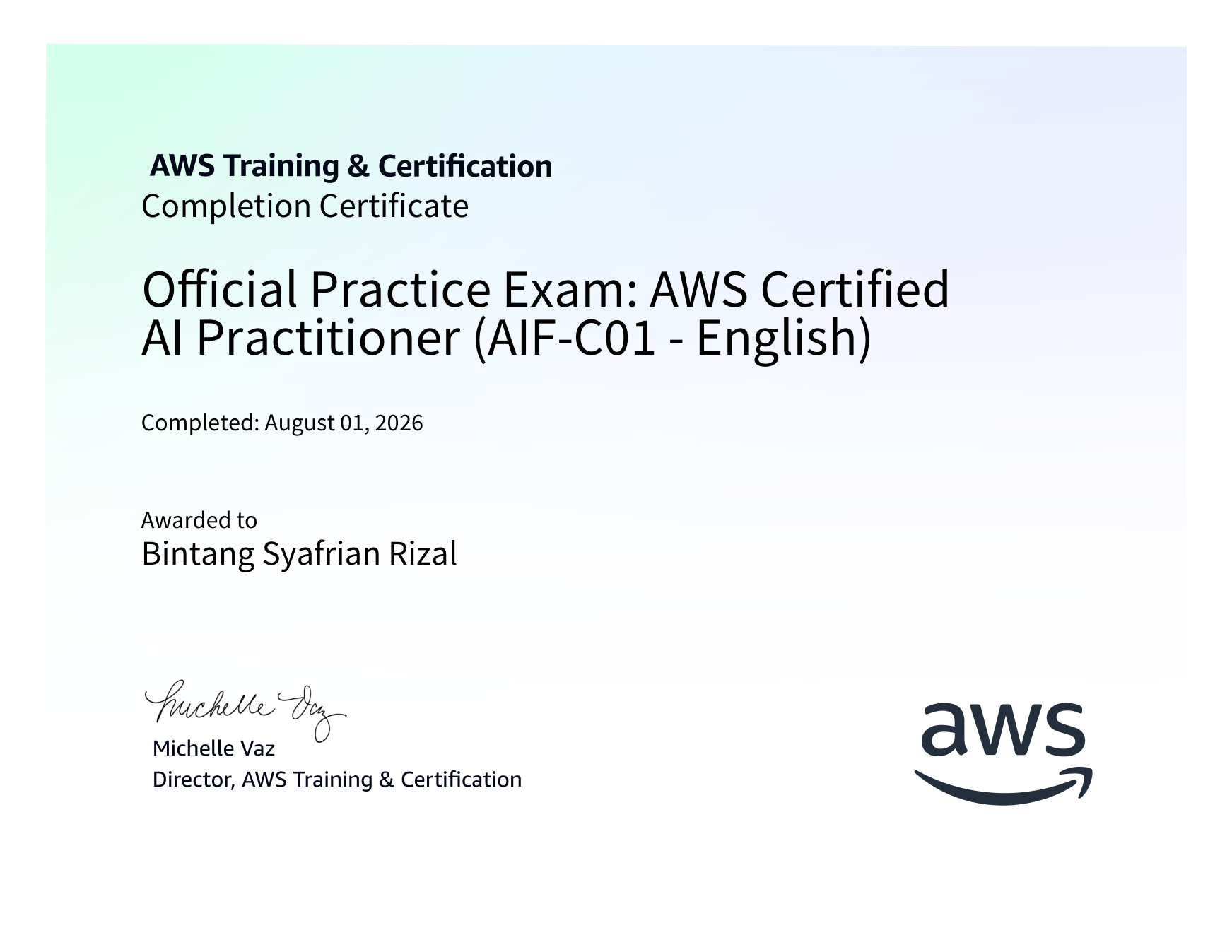 AWS Certified AI Practitioner (AIF-C01) · Practice Exam